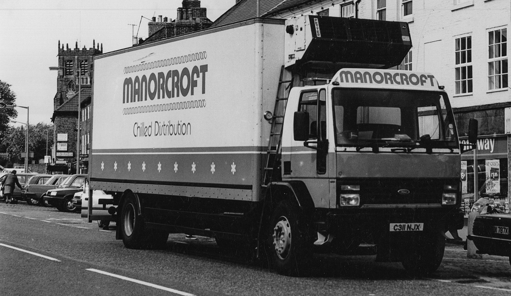 1985 Manorcroft Dairy, Dewsbury Ford Reg C311 NJX (Courtesy Dave Fane)