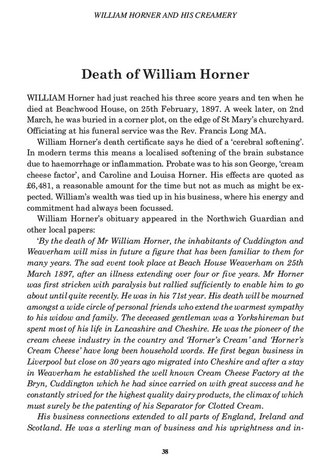 William Horner and his Creamery, Jill King