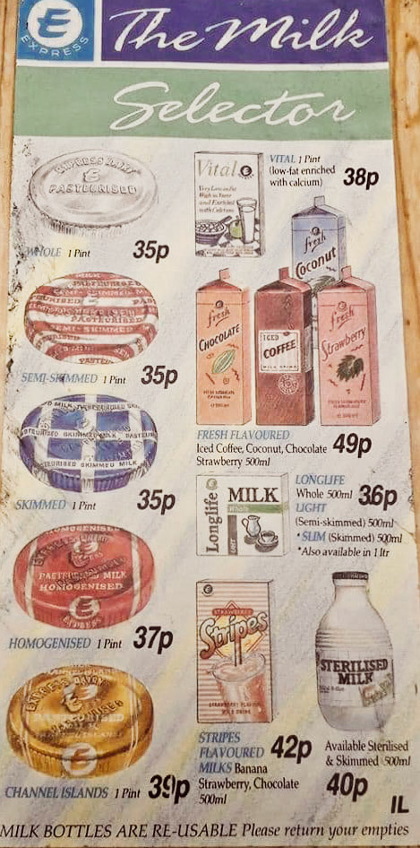 1970's Milk types brochure (Courtesy Michael Aldread)