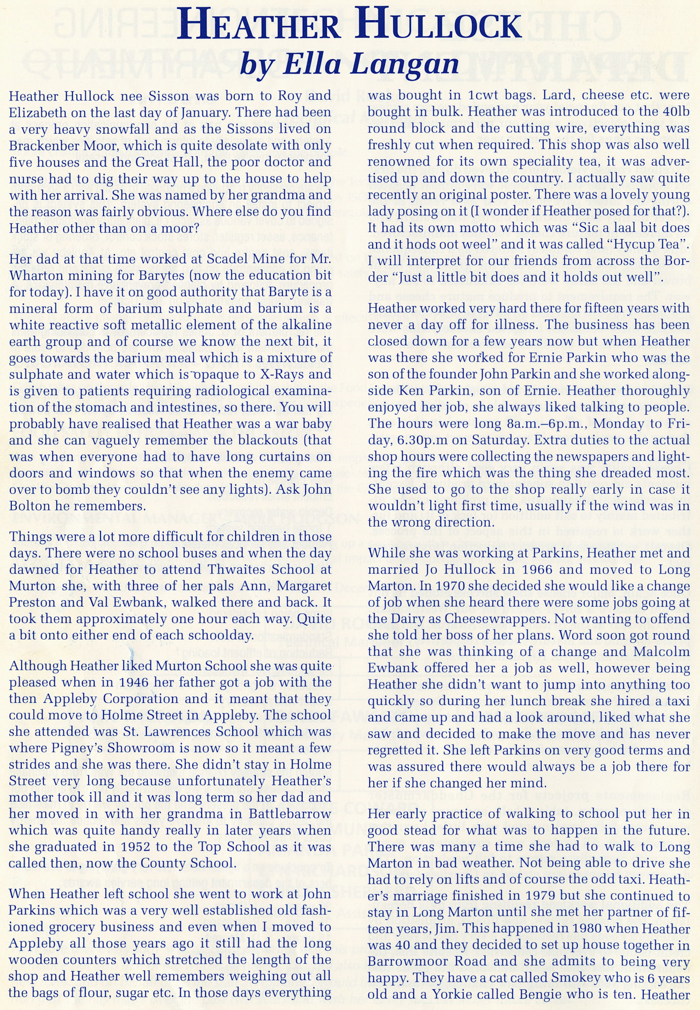 1995 December Appleby News (Courtesy Alan Mandle)