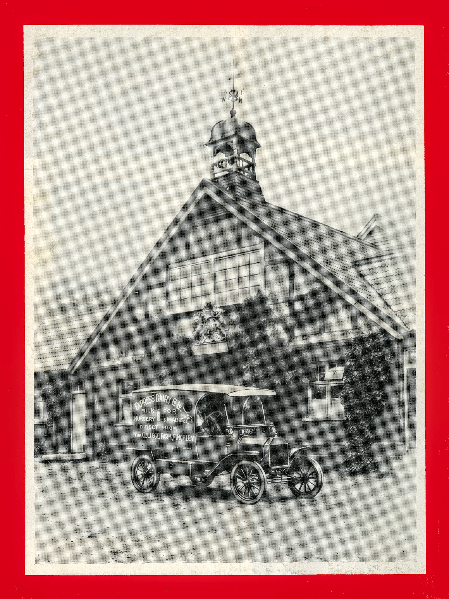 1956 Model 'T' Ford at College Farm in 1921 with the first consignment of certified milk. (Express News Back Cover, December)