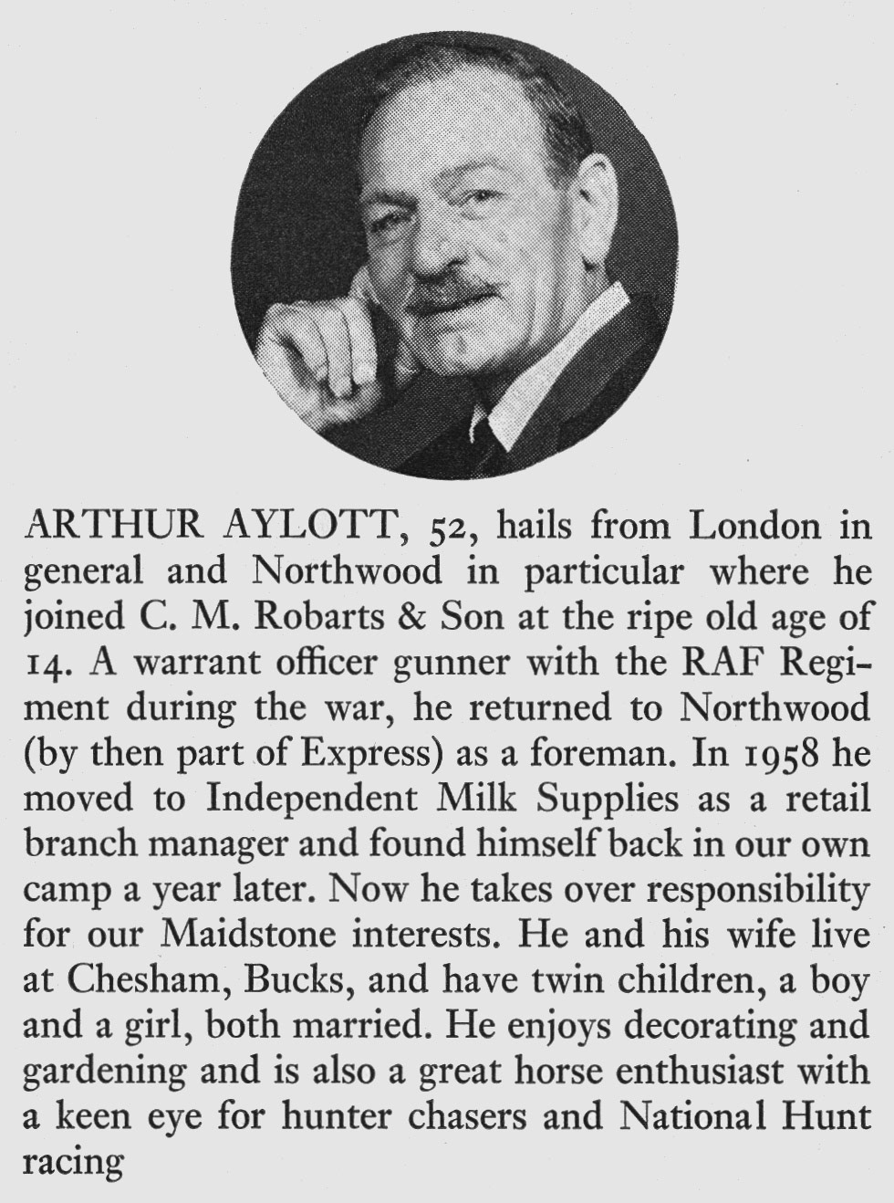 1972 Recent Appointments- Arthur Aylott, Maidstone Area Director. (Express News Autumn)