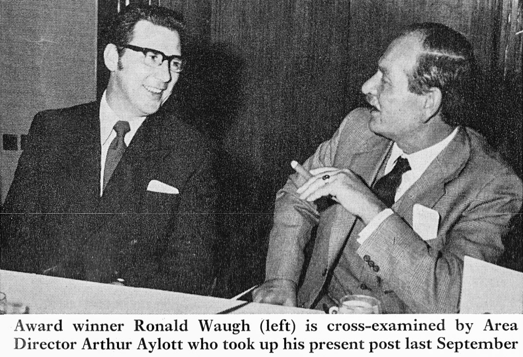 1973 Ronald Waugh with Area Director Arthur Aylott. (Express News Spring)