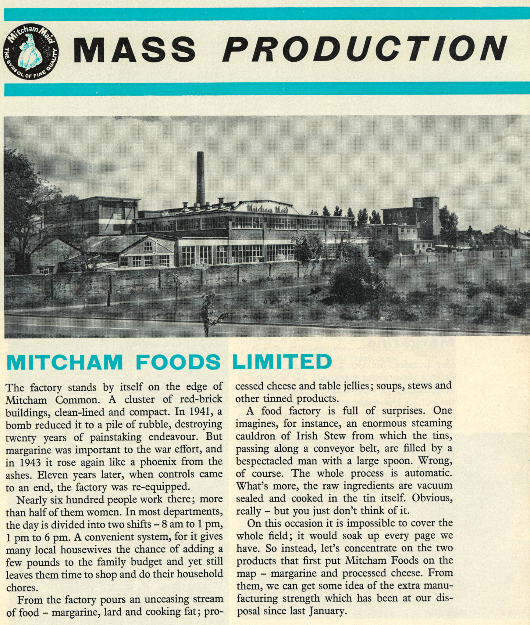 1960 Mitcham Foods operation