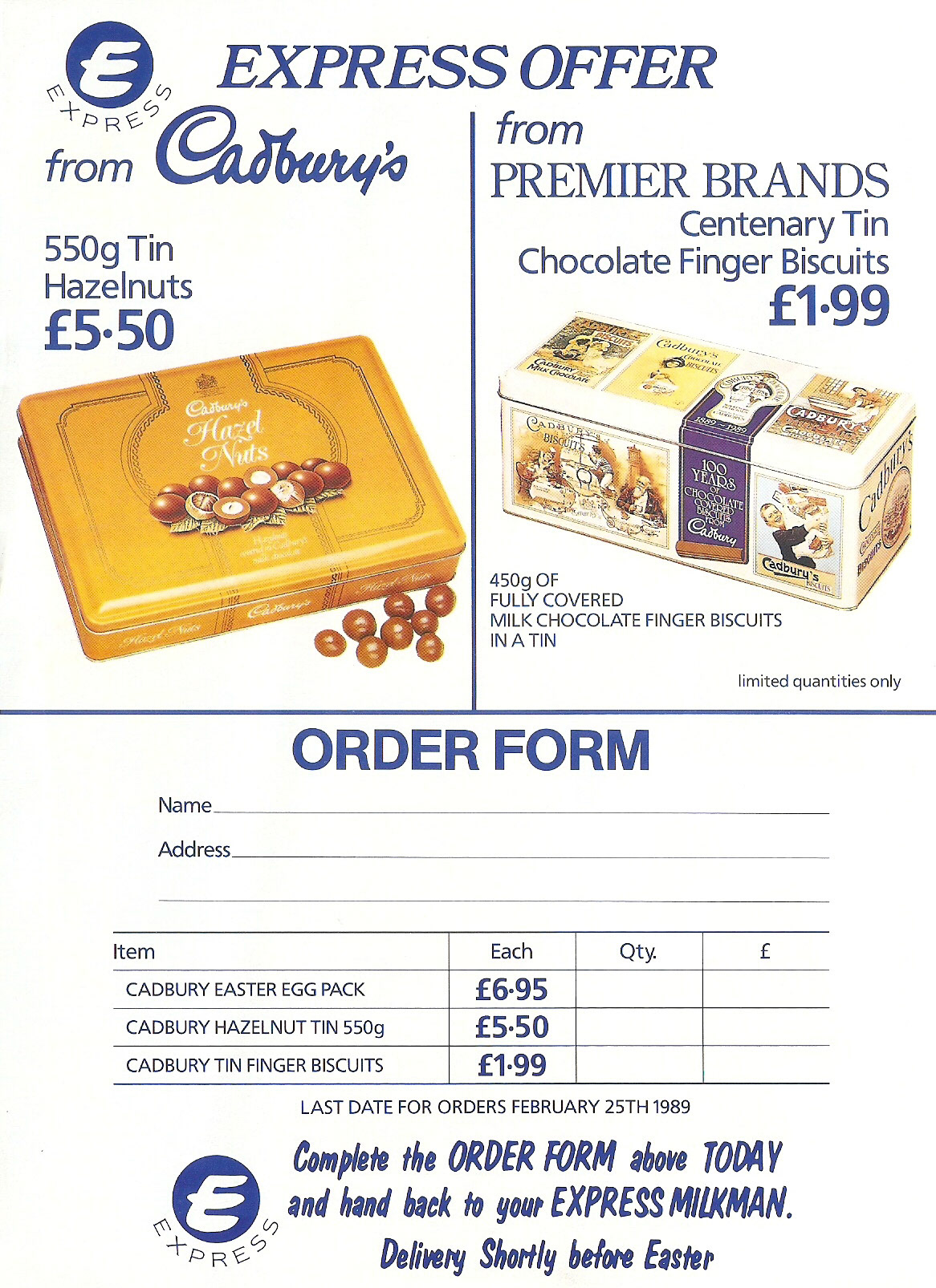 1980's ? Easter Chocolate Promotion (Courtesy Paul Luke)