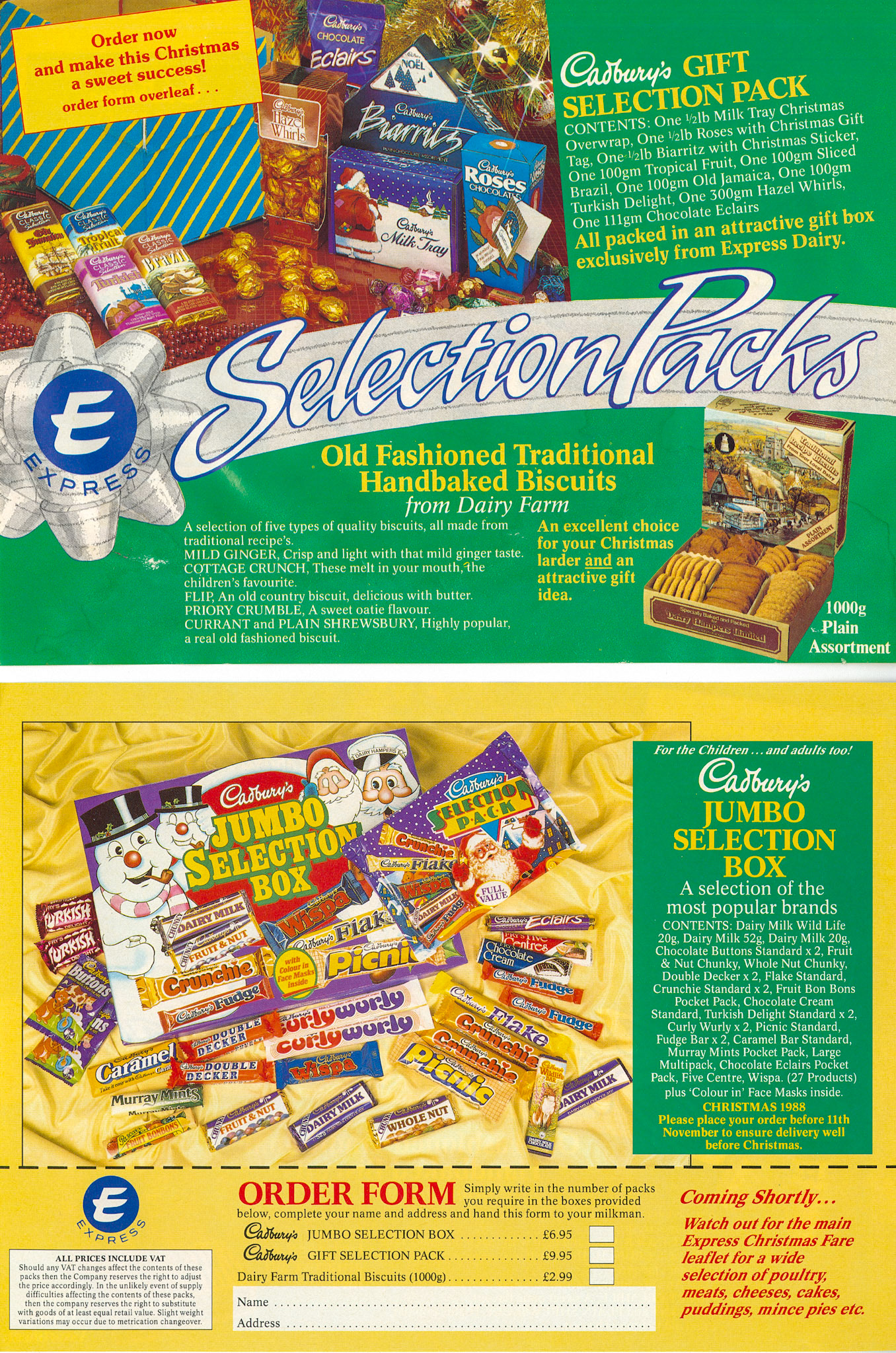 1988 Christmas Hampers leaflet (Courtesy Paul Luke)