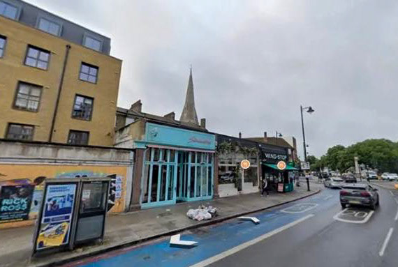 1950s Clapham High Street, Steven comments in 2026 "The Express Dairy shop is now a Simmons cocktail bar.. (Courtesy Steven Erny Hern, Old milkmen will never die FB Group)