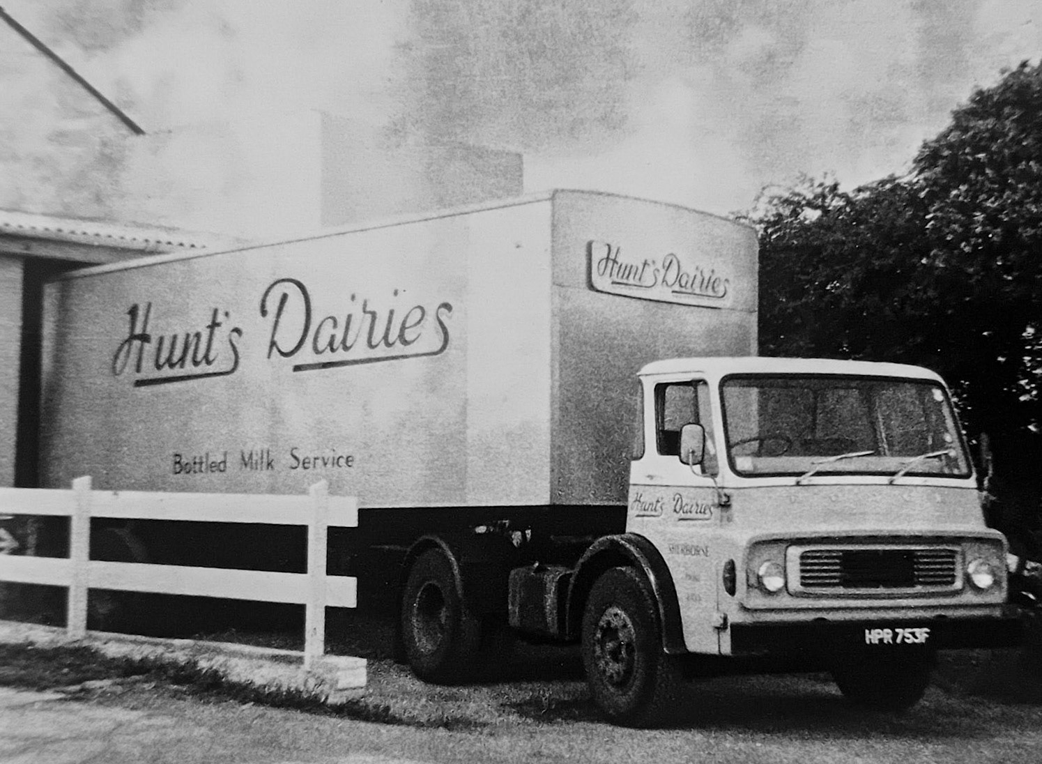 1968 Reg Dodge, "First artic for Hunt's Dairies, delivering to Frome Depot" (Courtesy Jeremy Pike)