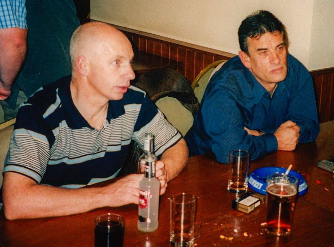 1980's Exeter. Jimmy Heal and Steve Evans (Courtesy Phillip Budd)