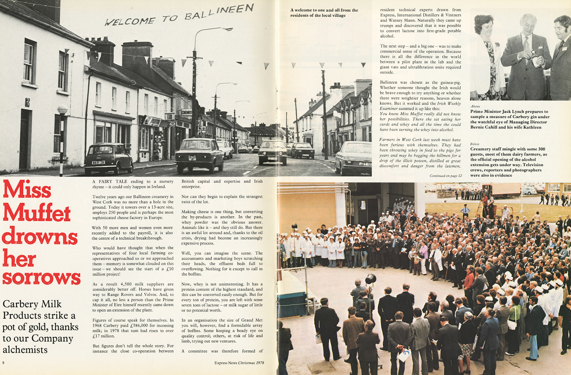 1978 Carbery Milk Products starts alcohol production from whey