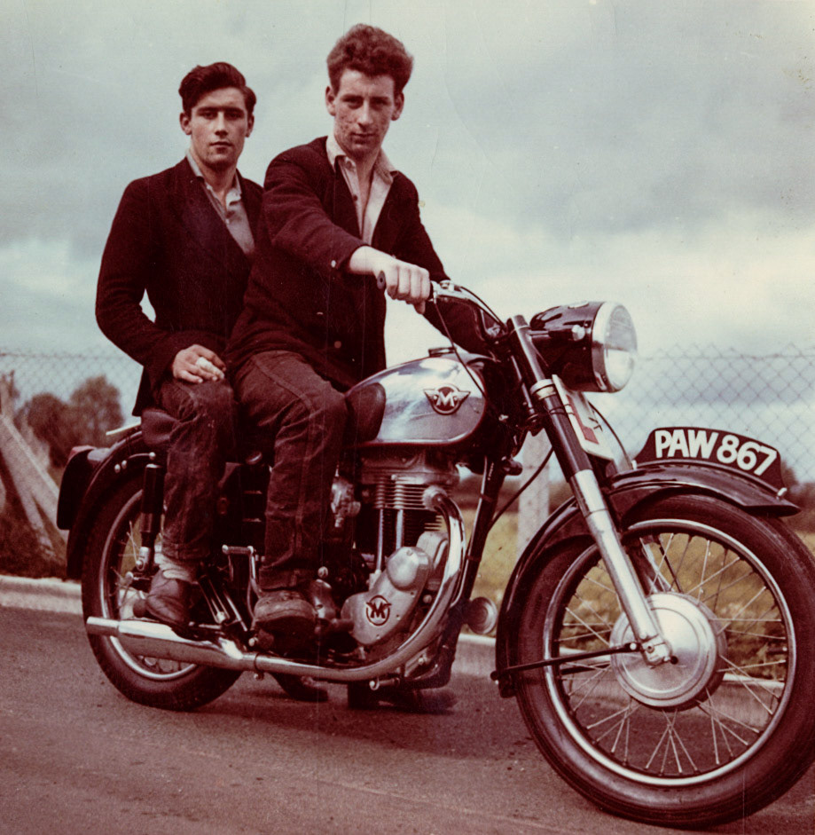Christine Fisher identifies David Harris riding the bike, Caroline Bishton confirms. (Joe Lyons Collection)