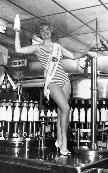 1963, believed to be Gillian Taylor, Miss Great Britain. Morecambe was the home of the competition from 1956-1989. (Courtesy Nick Gurden)