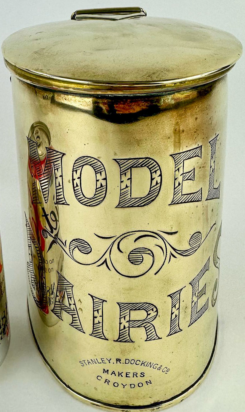 1900's? "Rare brass dairy can for the Model Dairies of Richmond." (Courtesy The Antique Dispensary Ltd)