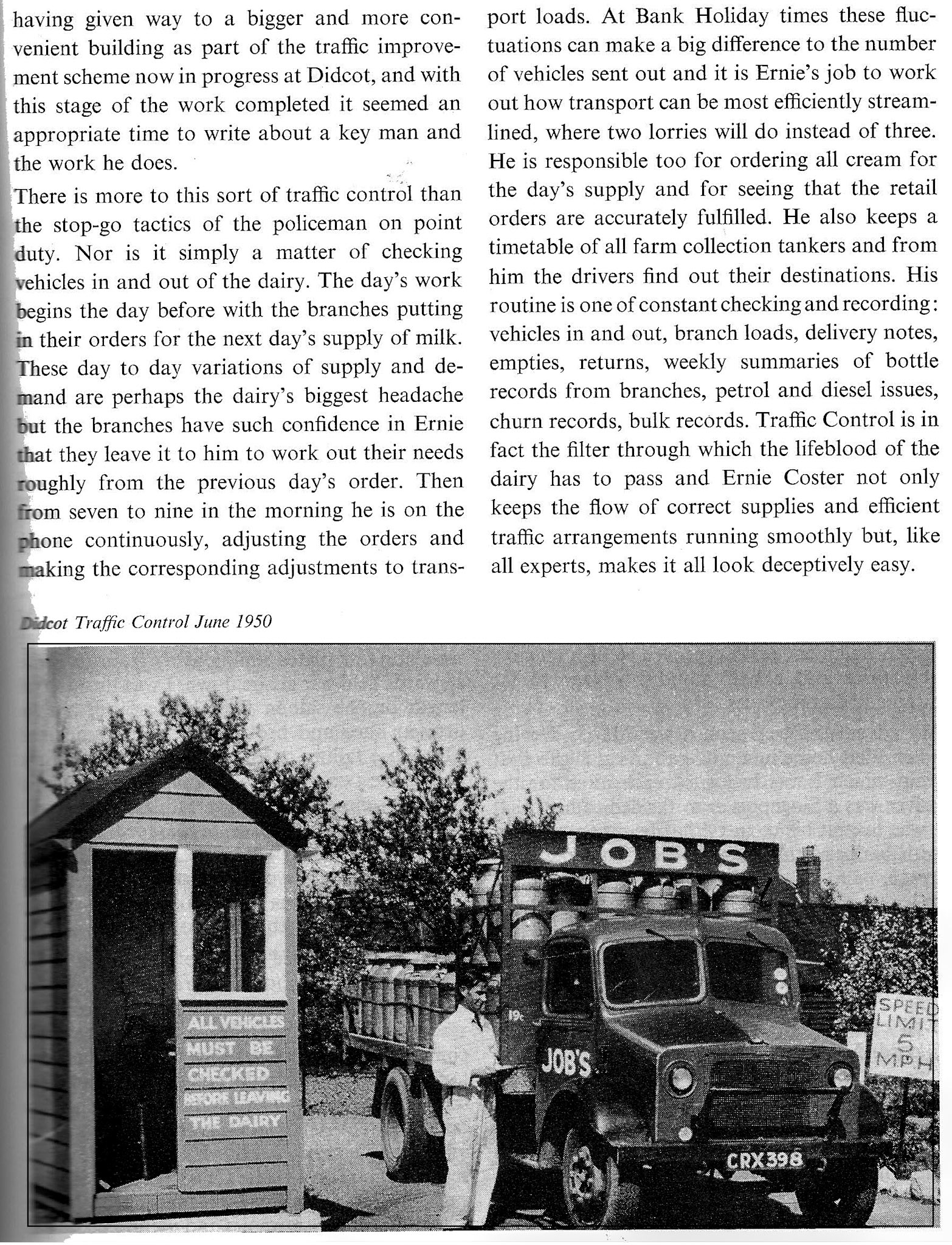 1968 Ernie Coster is in control of the vehicle check point. Russell Finch comments "Ernie was still in the weighbridge right up to the last day. One of the nicest fellas you could ever meet-a real gentleman with the strength of three men 😀" (Courtesy Roberts Foundation, Book of Job)
