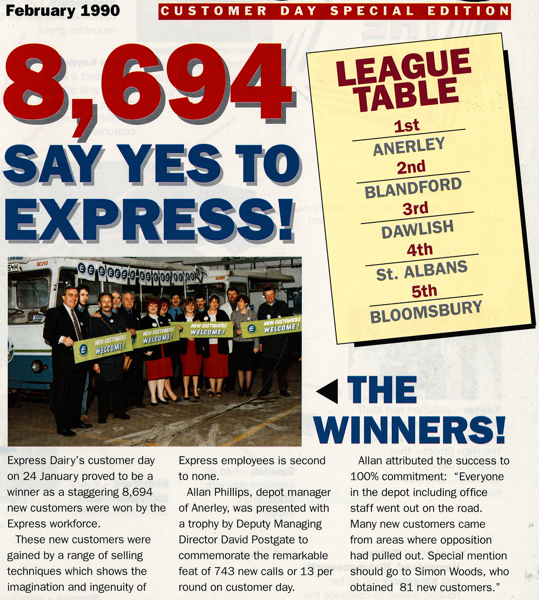February 1989 Customer Day winners (Tops Customer Day Edition)