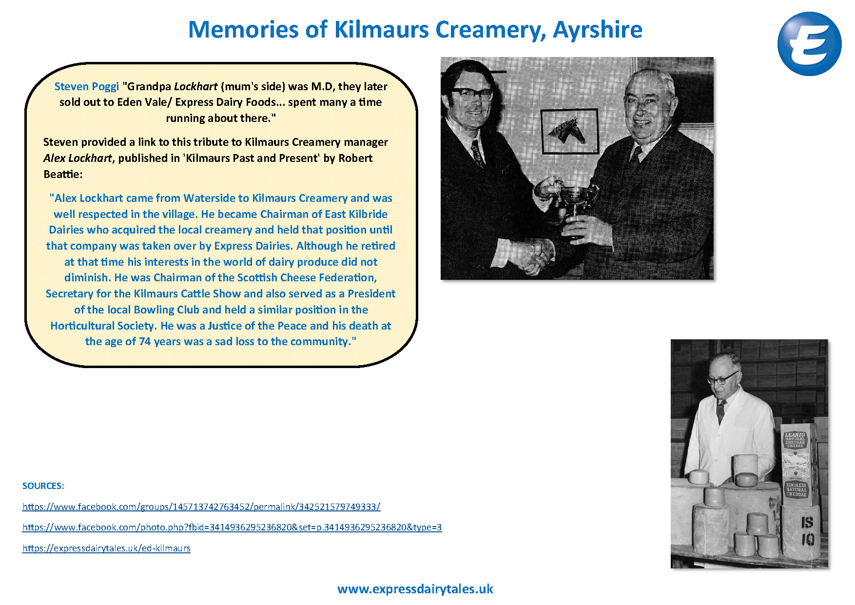 2026 Memories of Kilmaurs, Express Dairy Tales publication.