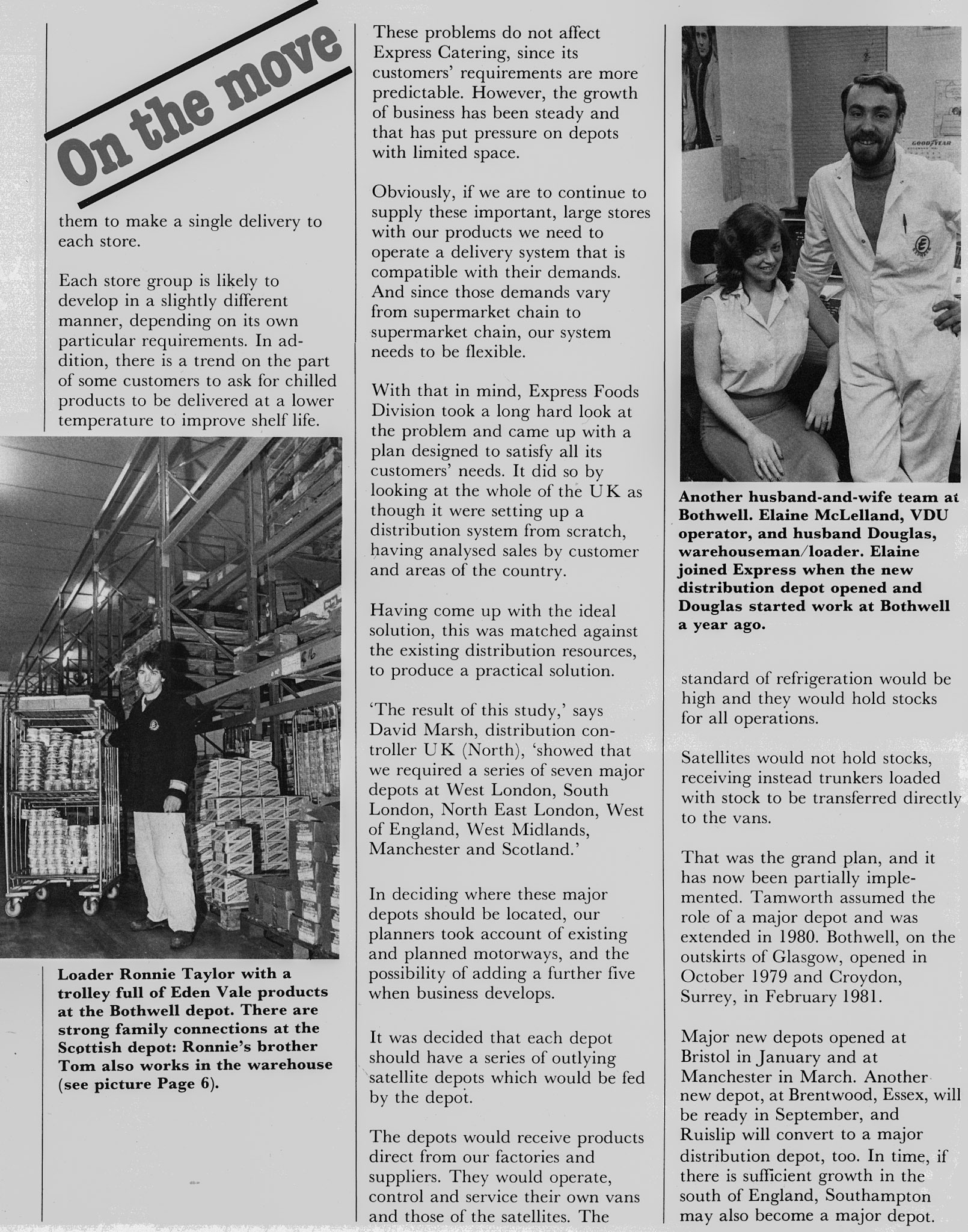 1982 Bothwell Depot featured in this 'On The Move' article. (Express News April)