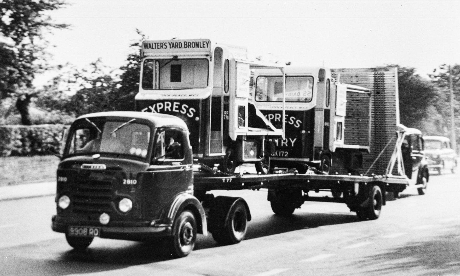1950s? Floats on the way to Walter's Yard, Bromley Depot (Courtesy Paul Luke)