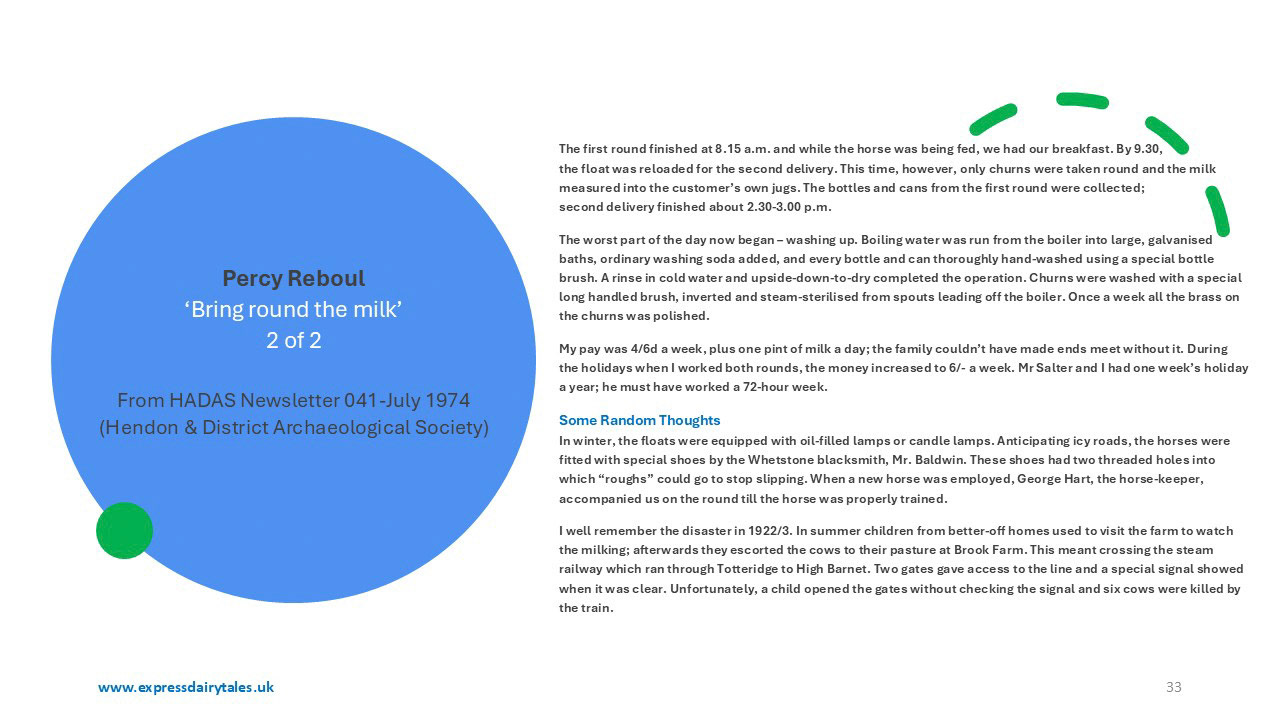 Memories of Milk Boys and Girls (Express Dairy Tales publication)