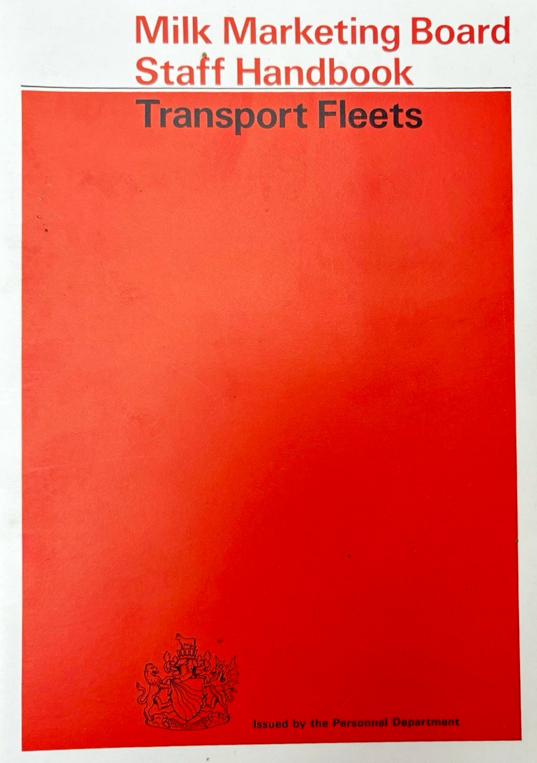 1960s MMB Transport Fleet staff handbook excerpt (Courtesy jlaw2012-uk, eBay)