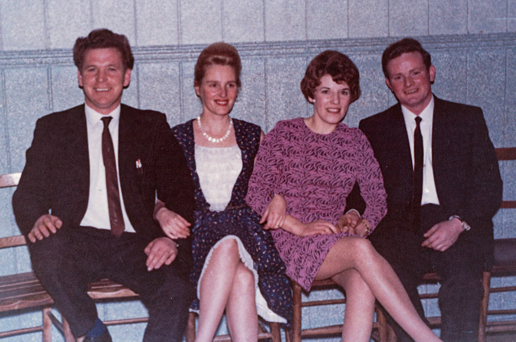 Doreen Thomas comments "What a beautiful photo. That is how I remember Gordon and Maureen Ruff (left) when I first met them in the late 60s.". Lorraine Fletcher adds "Mum passed away a couple of months ago so this is priceless, On the right are Joan and Bob Richards". Debbie Llewellyn adds "Yes we are sisters (I'm the eldest sister). Maureen and Gordon Ruff were our parents. Our grandad was Fred Ruff, he worked at the creamery as well.." (Joe Lyons Collection)