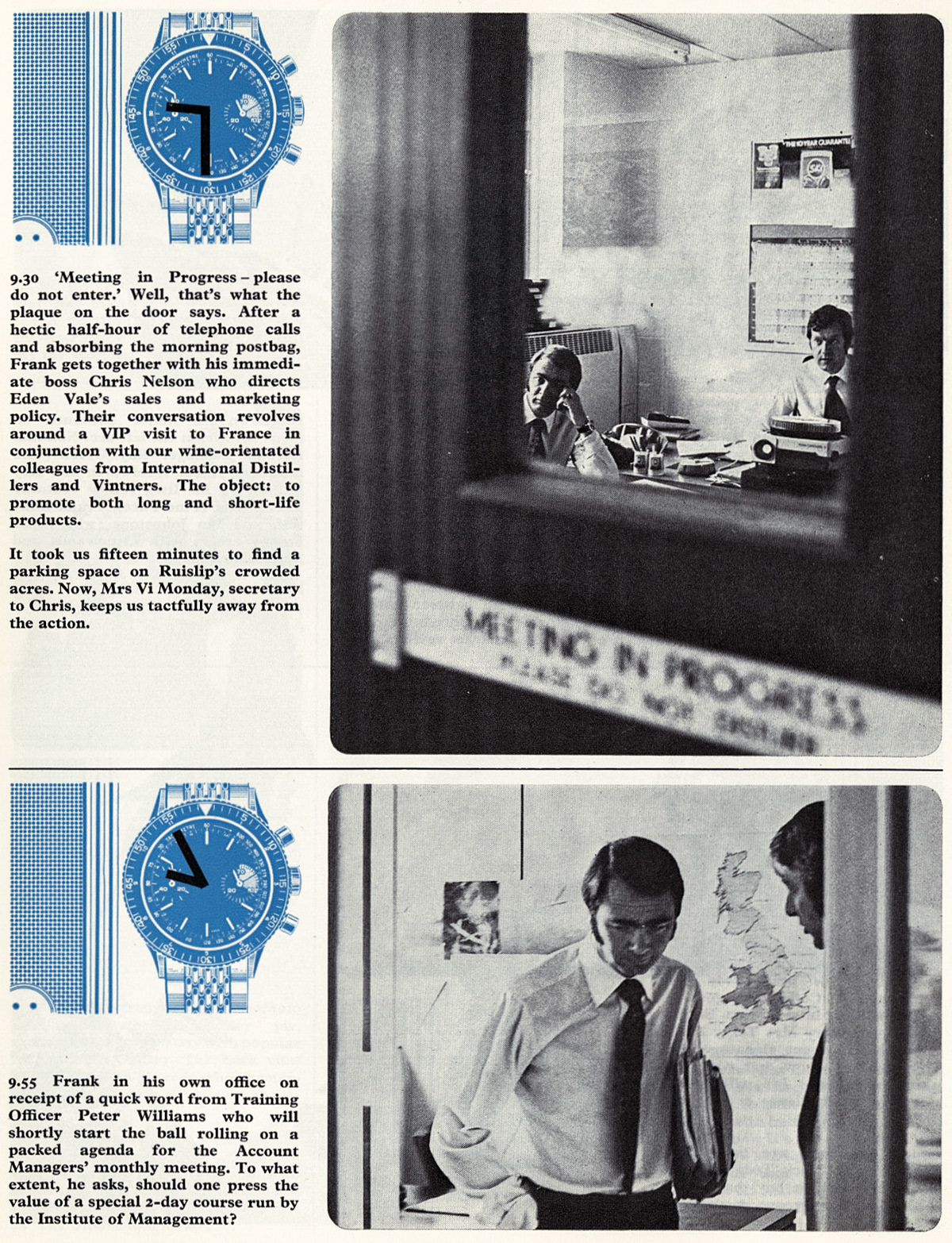 1976 - Day in the life of Frank Wheeler, Eden Vale National Accounts Manager