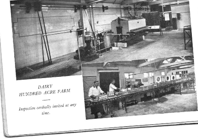 1900''s Hundred Acre Farm, Pinner Road., Bottling plant in operation. (Courtesy Richard Gaylard)