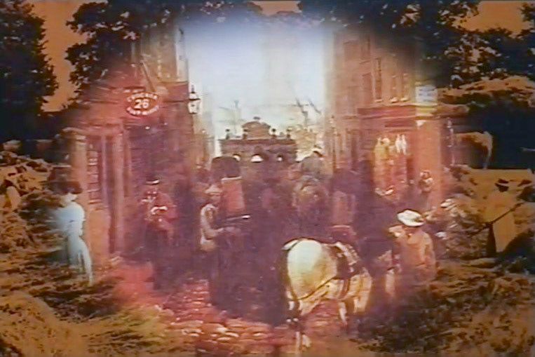 1850s The street where George Barham was brought up, and started his training as a builder, but acting as a 'balancer' (buying and selling wholesale milk) in his spare time.(Express 125 Years video still)