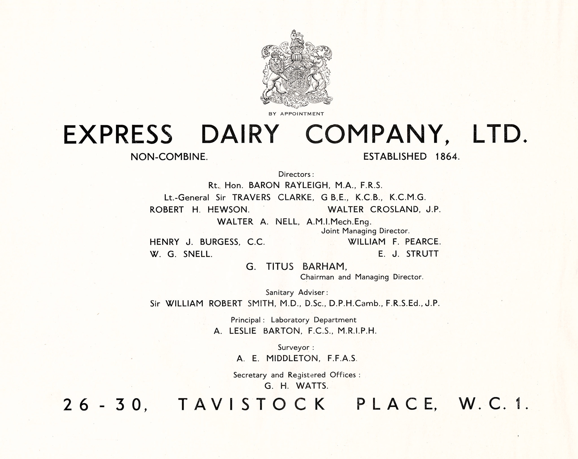 1930 Cricklewood Opening Brochure-Title Page (Courtesy Paul Luke)