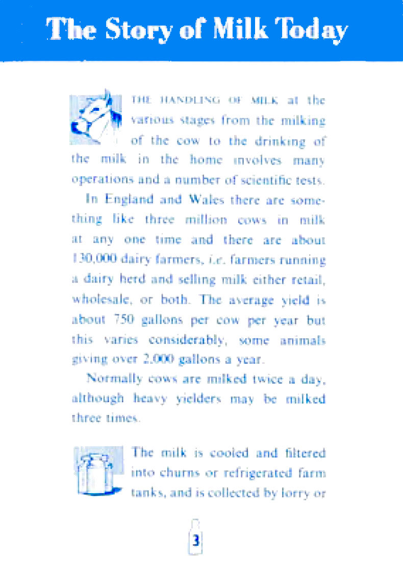 1963 customer leaflet 'The Story of MILK today'. 12 page leaflet issued to customers of Express Dairy, measures 10.2 cm. x 15.2 cm. when closed. (Courtesy Mark Hudson)