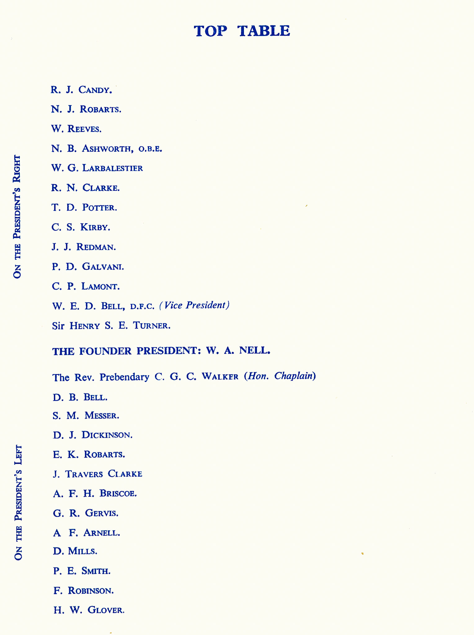 1965 Long Service Awards Programme (Courtesy Kevin Yates)