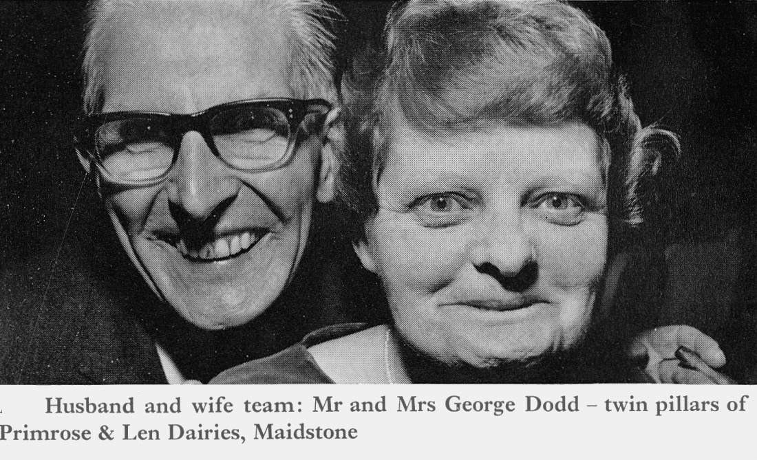1969 Mr and Mrs George Dodd from Primrose and Len Dairies receive Long Service awards.  (Express News Summer)