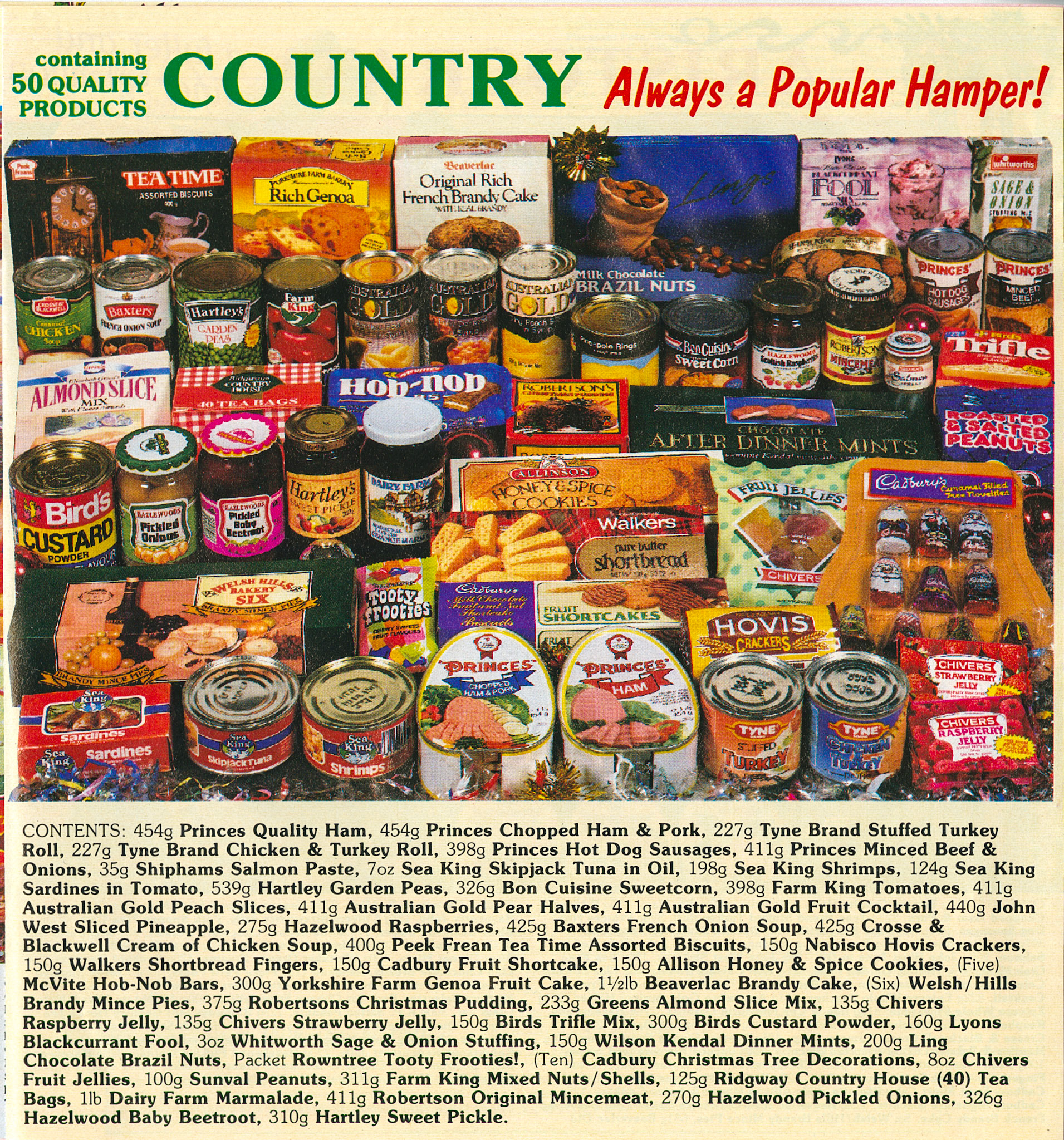 1990 Christmas Hampers leaflet (Courtesy Paul Luke)