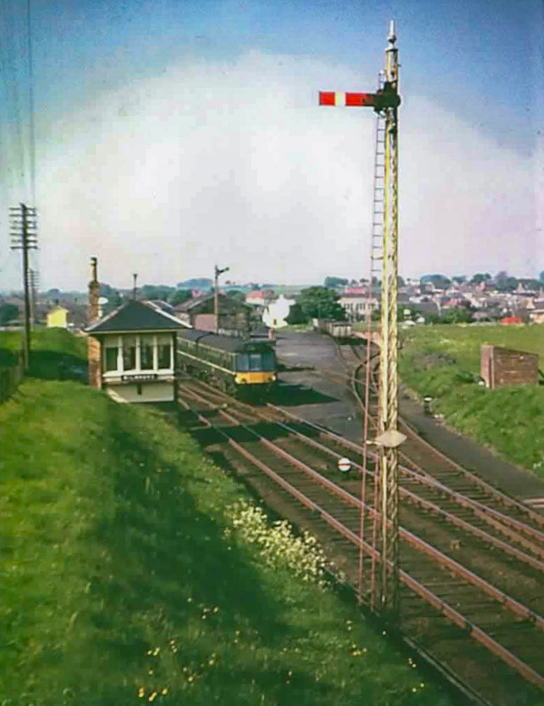 1964 Kilmaurs Station. Jim Gray comments "Kilmaurs station closed with the last train on 5 November 1966 when Willie Cuthbert retired as porter after locking the door for the last time. The station reopened on 12 May 1984 with a brass band playing and the Scout Group supplying teas and coffees. Willie Cuthbert was guest of honour, invited by Strathclyde Passenger Transport and guests received a finger lunch in the Central Hotel. (Courtesy Jim Jones, Kilmaurs And Stewarton Memories FB Group)