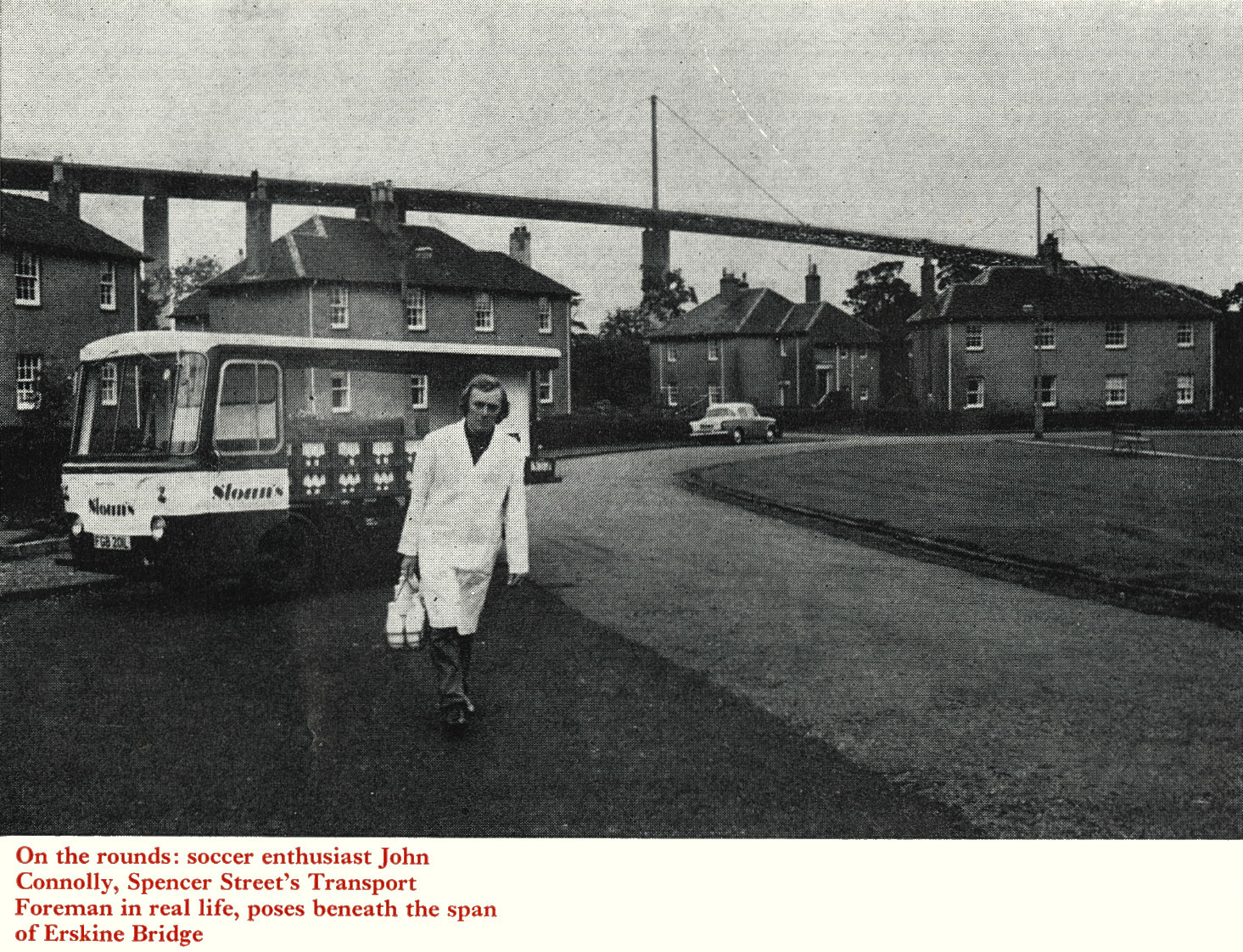1972 Sloan's Dairies, Glasgow-John Connolly, Transport Foreman at Spencer Street.  (Express News Christmas)