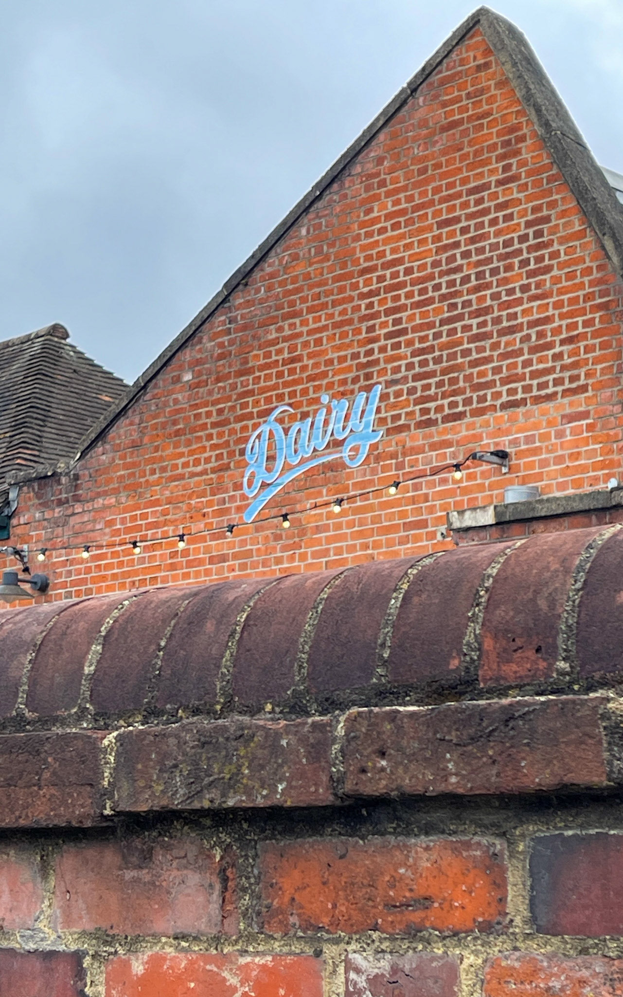 2023 Dairy sign on University of Reading Building, near MERL