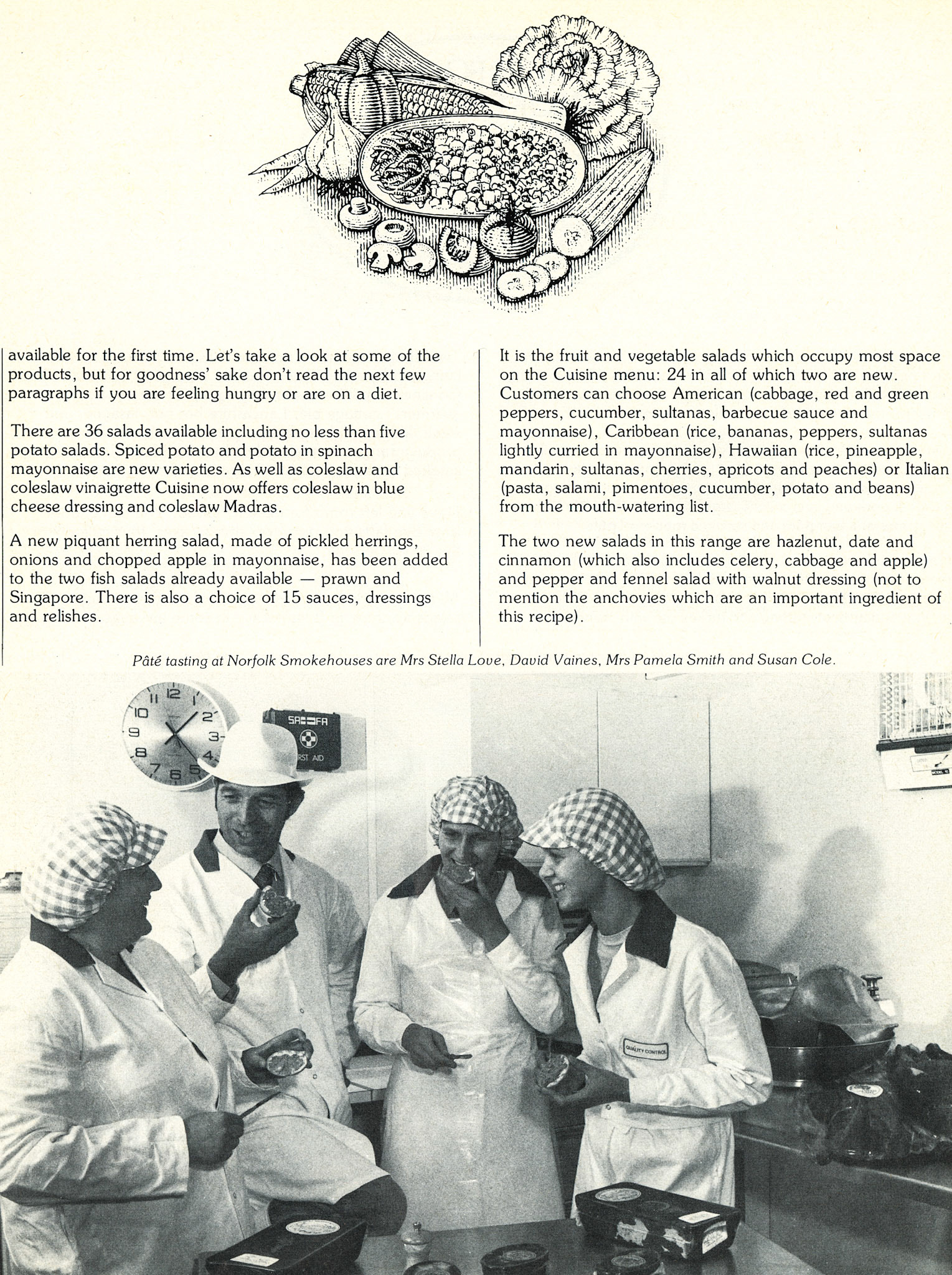 1982 Express Cuisine launches new products from Littleglade and Norfold Smokehouses