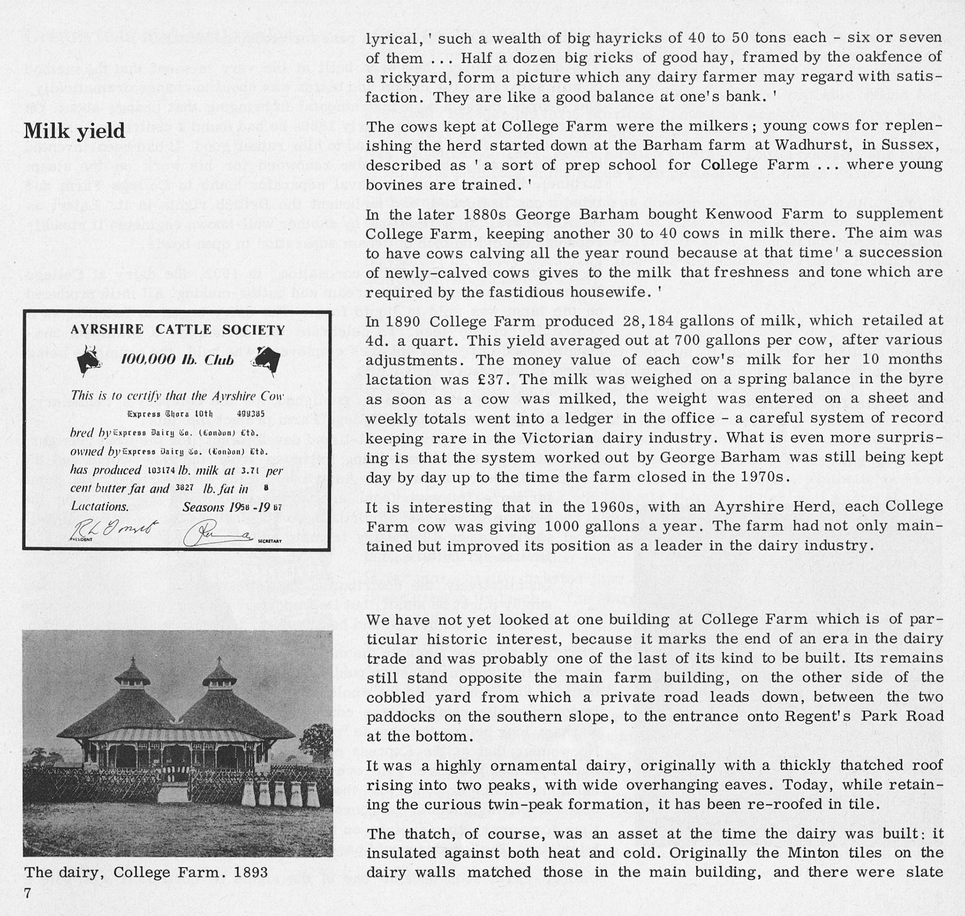 1983 Milk for the millions - Brigid Grafton Green, Barnet Libraries Local History Publications