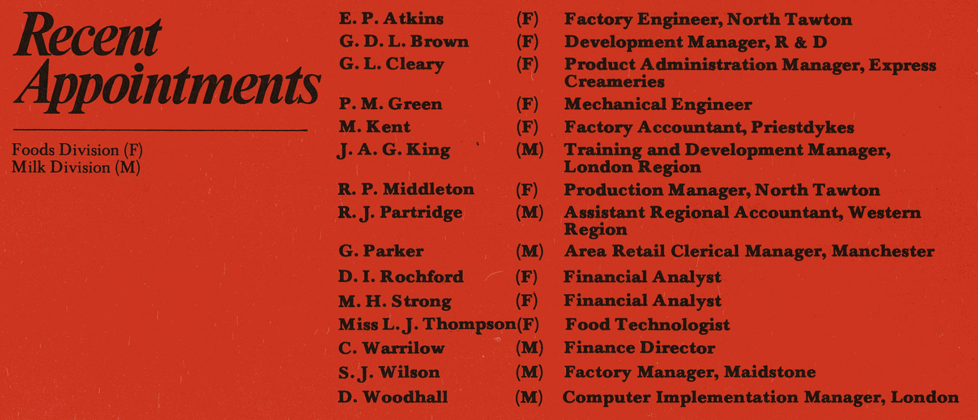 1980 Recent Appointments (Express News April)