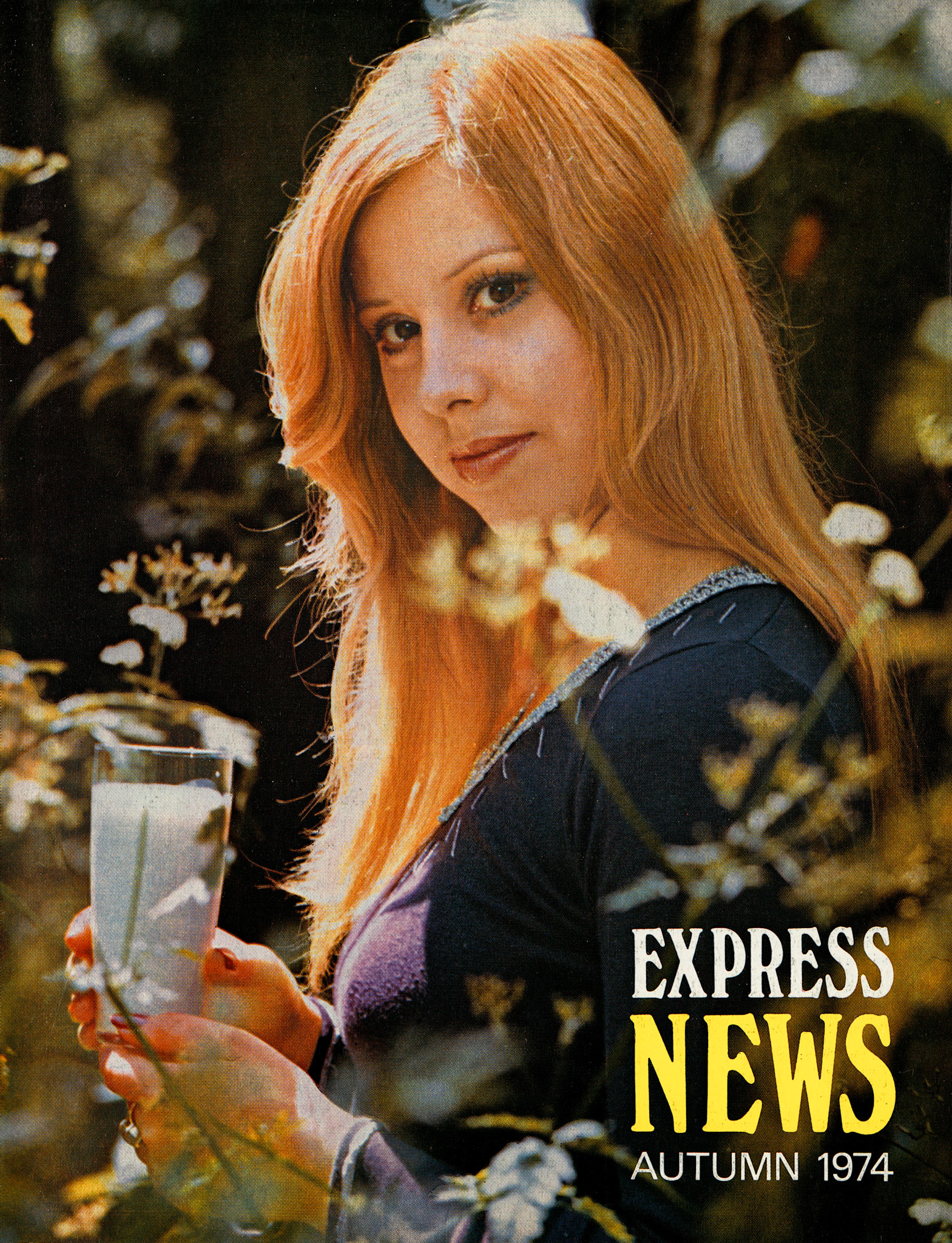 1974 Autumn Express News Front Cover. Model Anita Terry in Richmond Park  (Courtesy Doreen Williams)