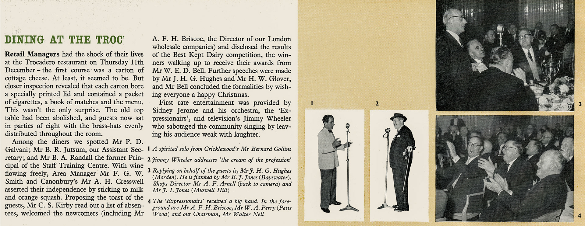 1959 Retail Managers dinner at the Trocadero. (Express News March)