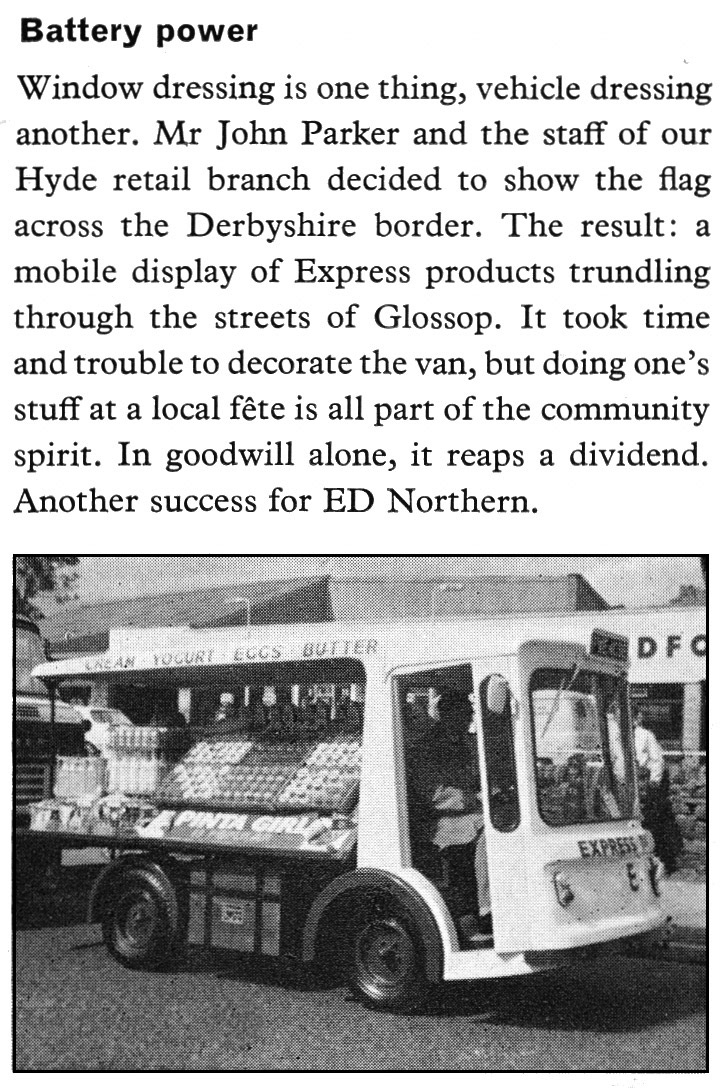 1967 Hyde retail, headed by John Parker entered a decorated float in Glossop. (Express News Christmas)