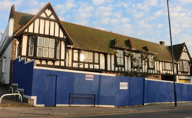 2019c Kingsbury Depot in Church Lane. "Derelict for a few years, it had squatters for a long time and is now falling down naturally." (Copyright David Howard and licensed for reuse Creative Commons Licence CC-BY-SA/2.0)
