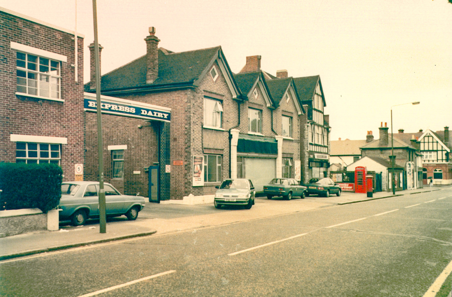 1980s Bromley Processing frontage and nearby roads.  (Courtesy Colin Bristow)