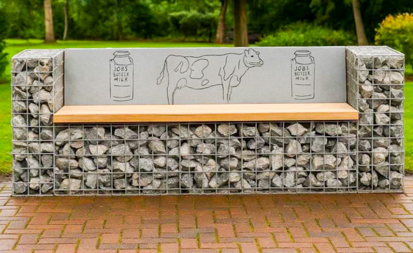 2026 Didcot. Leah Hewerdine comments "Myself and Ruby Livesey organised and hosted the Didcot Dairy Story exhibition in 2024. We wanted to inform everyone that a bench has been installed in Edmonds Park (Didcot) that honours the memory of the Dairy." (Courtesy Leah Hewerdine)