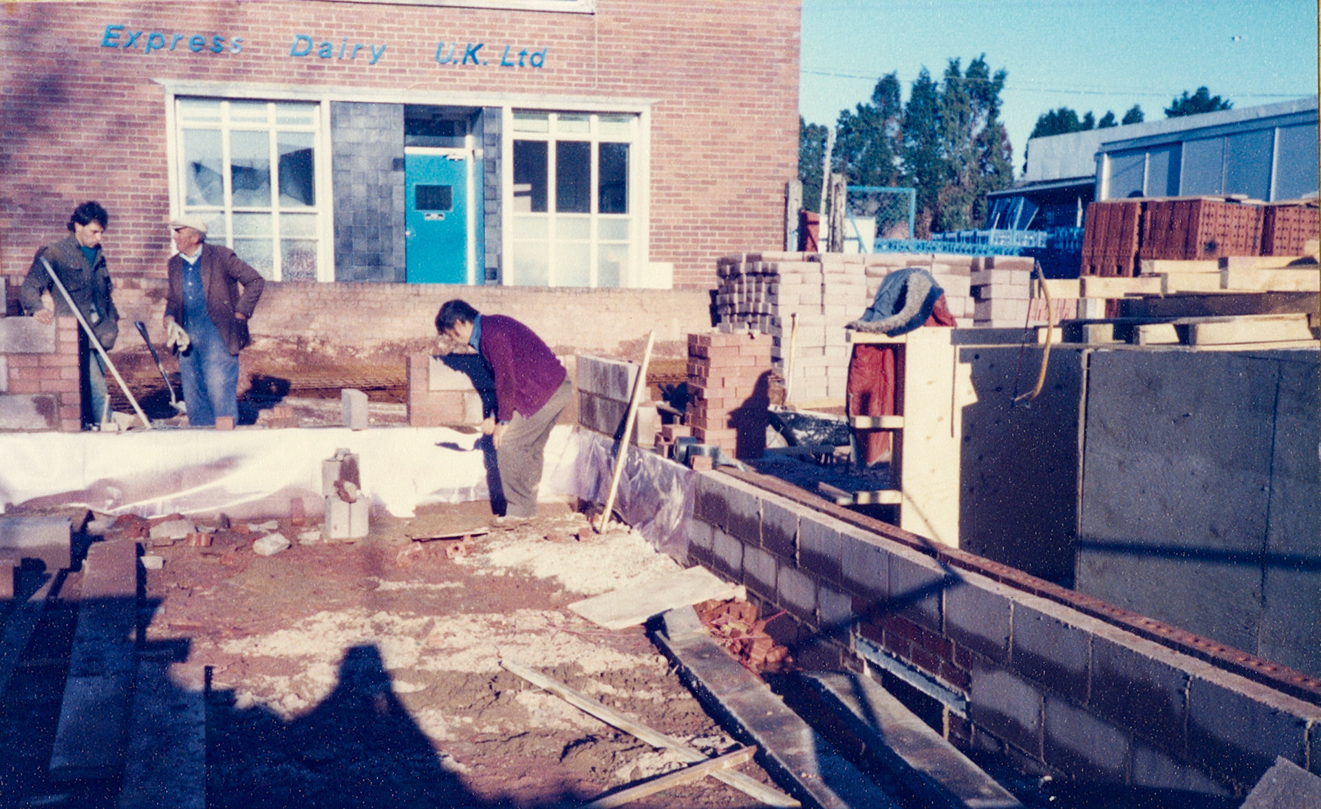 1980s Exeter Processing-silo and milk reception construction. (Pictures by Syd Johnston, presented by his son Ian via Teresa Heal)