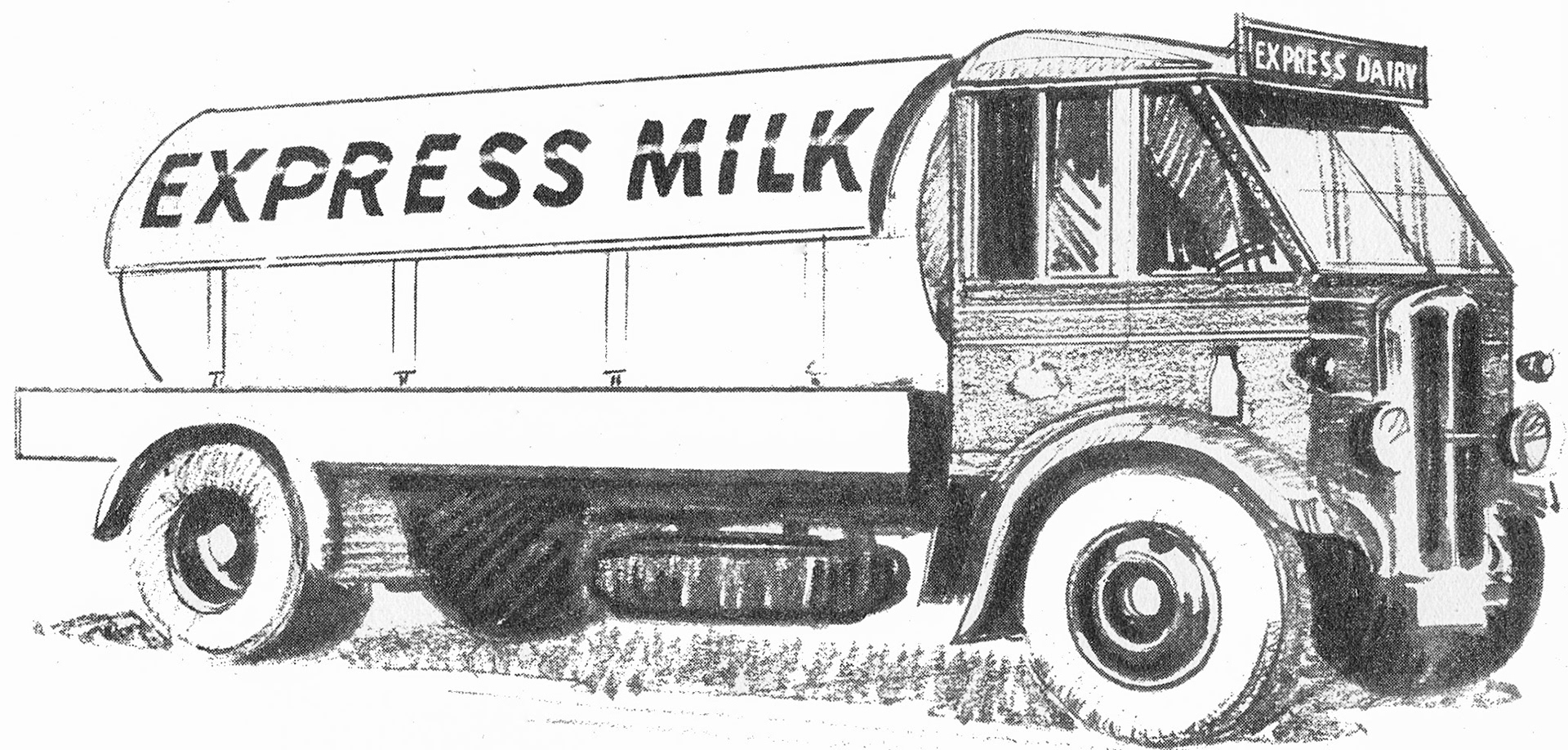1930 Cricklewood Opening Brochure Illustration-Glass Lined Tanker