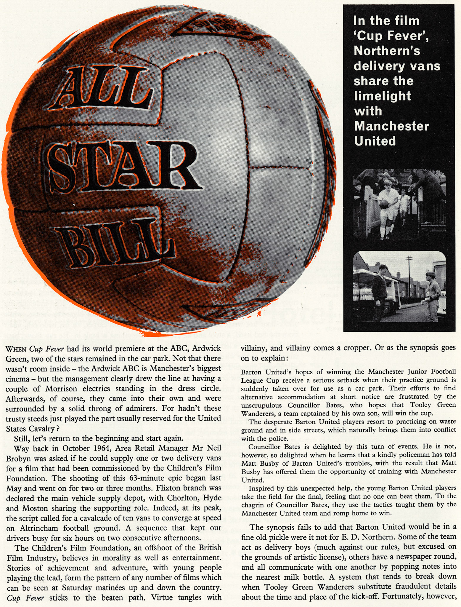 1966 Express connection with Manchester United and other football teams  in the Manchester area. (Courtesy Beryl Purslove)