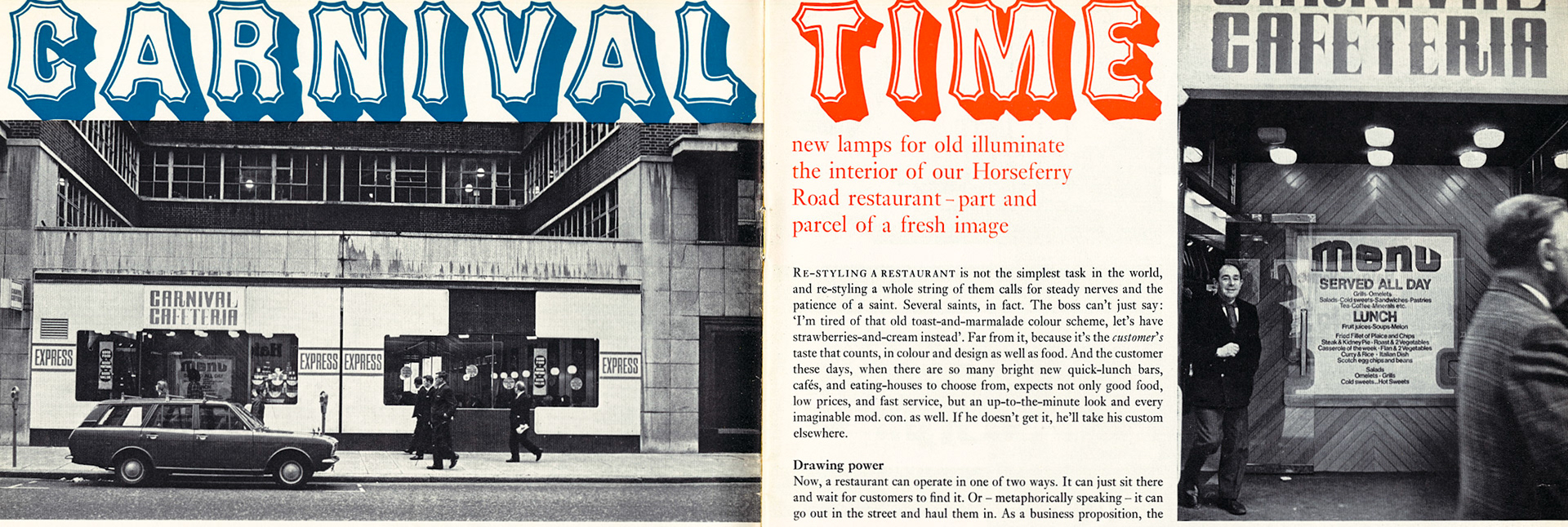 1968 Horseferry Road restaurant re-styling