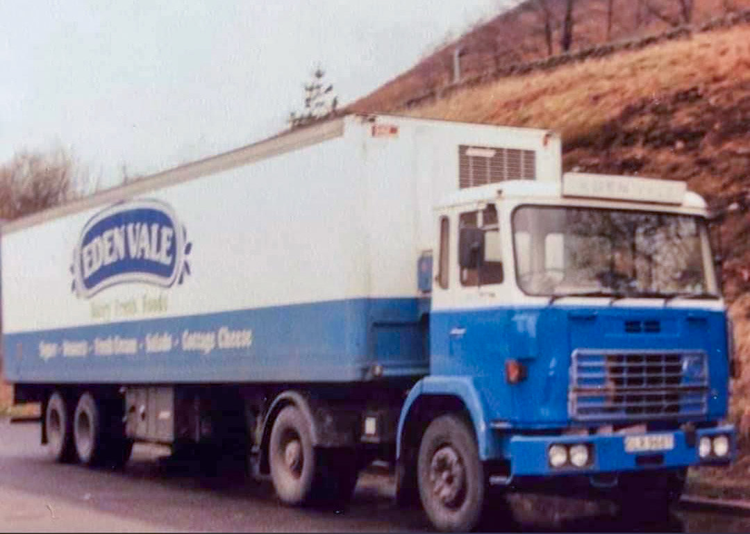 1988 Staplemead. Andy Wakefield comments "A few motors from my days at Express Dairy, and the reload site at the 'Golden Arrow' garage, Froxfield, where my pops was the manager at the filling station. When I lived at the garage in the 1960s/70s, the tankers were pulled by AEC Mandators." Colin Kirkham adds "We had a fleet of them at Minsterley, they were worked very hard, never stopped 7-days a week" (Courtesy Andy Wakefield)